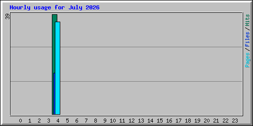 Hourly usage for July 2026